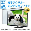 テレビ保護パネル ノーマル オーダーメイドサイズ 【32~49型】 オーダーメイド テレビガード テレビカバー テレビ保護パネル 液晶保護パネル 1mm単位 フリーカット ぴったり 国産 自社生産 クリアパネル 破損防止 安全設計 ペット 子供