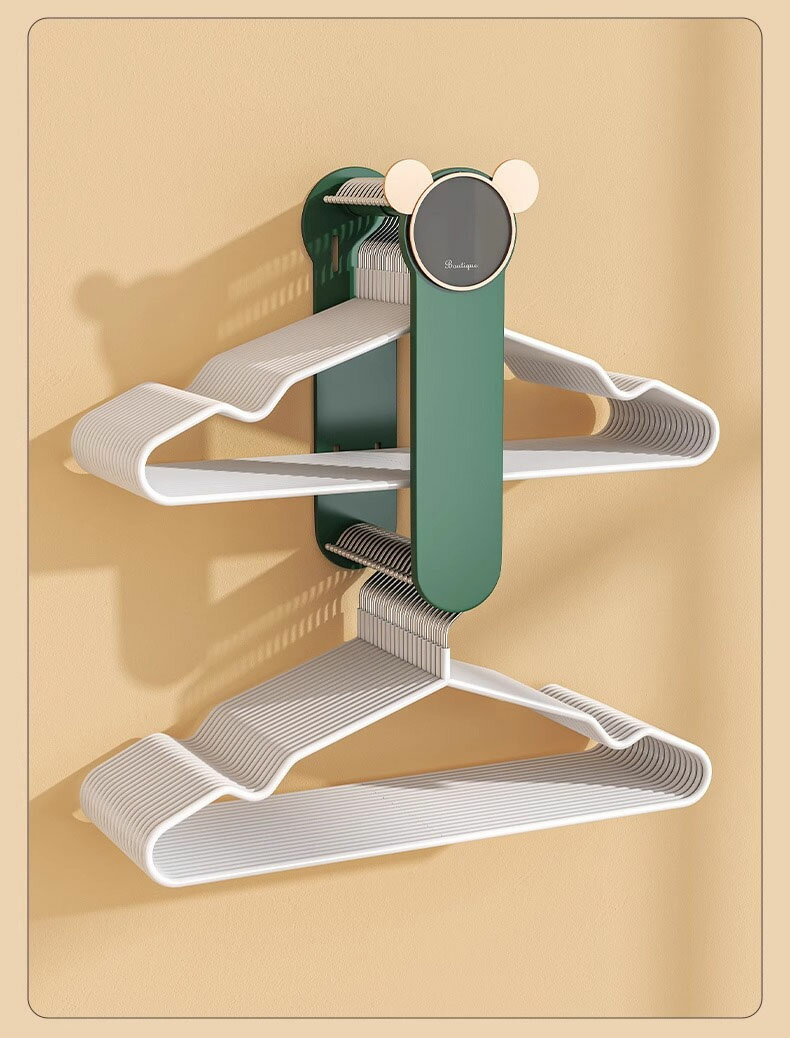 NIFFYの屋のハンガー収納ラック タワー ハンガーラック ハンガー入れ 収納ラック 掛ける ハンガー掛け 脱衣所 洗面所収納 サニタリー ハンガーホルダー 置き場に困るハンガーをすっきり収納できるラック 引っ掛けて収納でき、洗濯物を干す際にサッと取り出せてとっても便利｜アングル3
