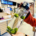 ウォーターボトル ガラス ボトル 水筒 1000ml 耐熱ガラス 透明 ガラス水筒 ケータイマグ 茶こし付き 男女兼用 漏れ防止 給水 お茶入れ 大容量 オフィス用 プレゼント ギフト(3)