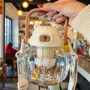 ウォーターボトル 水筒 850ML 耐熱 携帯便利 ストロー付き 冷水ボトル 蓋付き 洗いやすい プラスチックカップ 水差し 夏アイテム 漏れ防止 給水 お茶入れ 大容量 可愛い 通学通勤 部活 女の子 おしゃれ プレゼント ギフト 男女兼用(3)