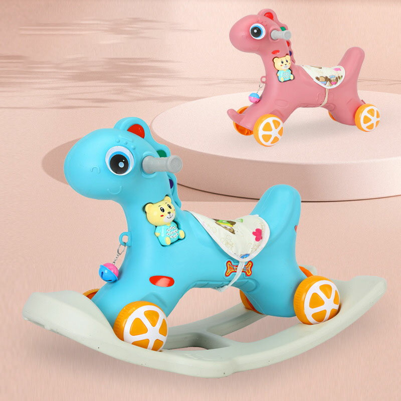 木馬 乗用玩具 おもちゃ 赤ちゃん歩行器 バランス感覚養成 ベビーウォーカー 乳幼児用歩行車 子どもの木馬 四輪車 1歳半-5歳子ども 乗り物おもちゃ 足蹴り車兼用 子供用ねじり車 乗り物おもちゃ
