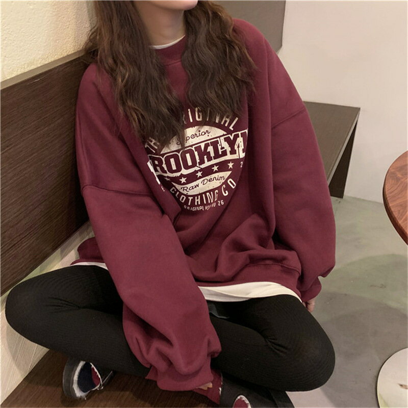 パーカー レディース 丸首 長袖 春服 秋服 パーカー おしゃれ プルオーバー 秋冬 ゆったり おしゃれ スウェット プルオーバー 人気 ストリート トップス