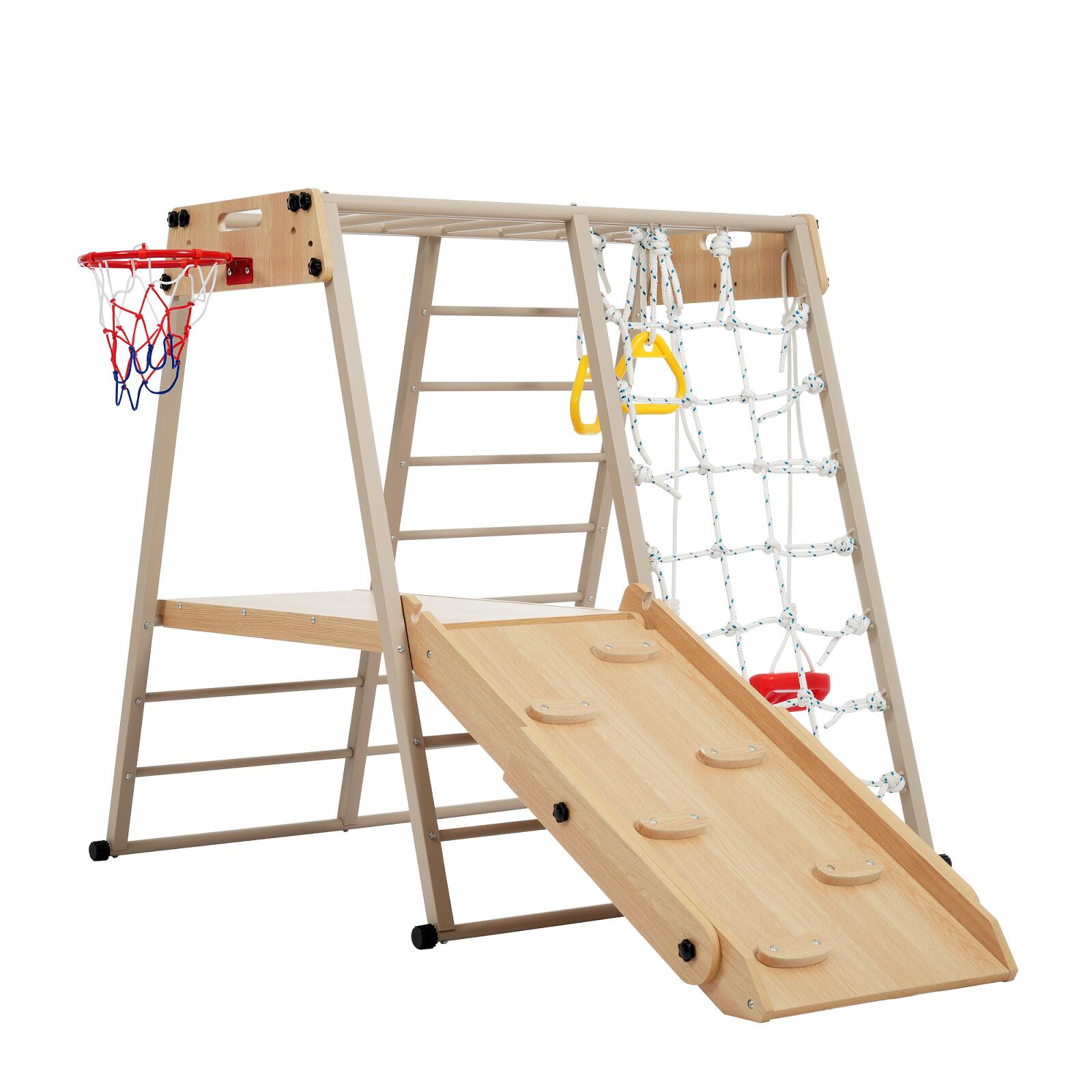 Jungle Gym - ジャングルジム 9in1 折りたたみ 金属 室内 室外遊具 組立簡単 滑り台 大型遊具 遊具 テーブル すべり台 屋内 家庭用 全体耐荷重150kg 子供 キッズ 男の子 女の子 お祝い 入園 おもちゃ 頑丈 安定 クリスマス