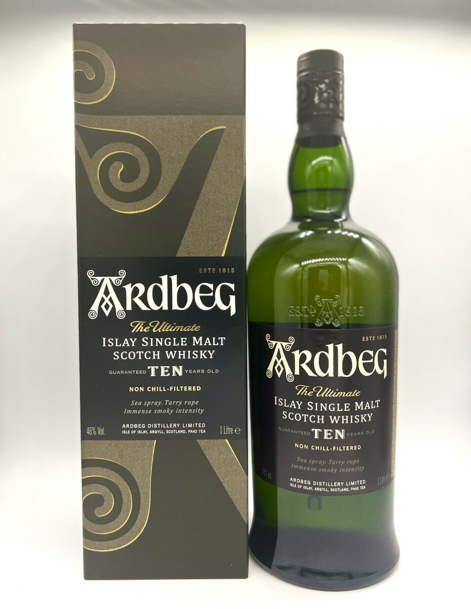 【大容量】 アードベッグ 10年 1000ml / 46% ardbeg whisky アードベッグ蒸留所 アードベッグ10年 TEN アイラウイスキー シングルモルト アイラウィスキー ウイスキー アイラ 島 アイラモルト ウィスキー スコッチ 高級 スコッチウイスキー アイラ モルトウイスキー