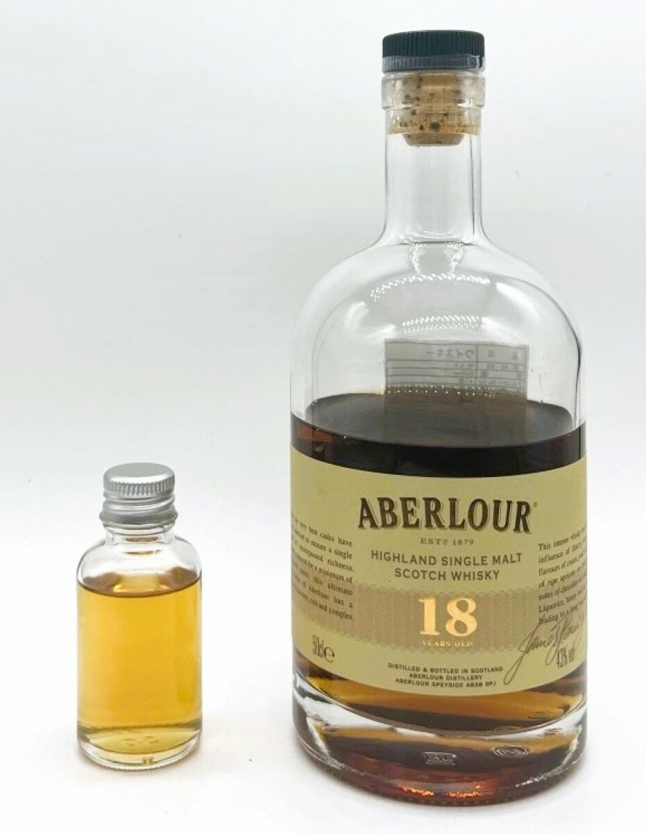 アベラワー18年 旧ボトル30ml/43%アベラワー 小瓶 シングルモルト スコッチウイスキー スペイサイド　詰替え　量り売り