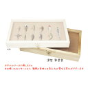 木製コレクションボックス 深型 無塗装 #13019 浅めの木製ボックス ガラス付き 要法人名 【キャンセル不可】