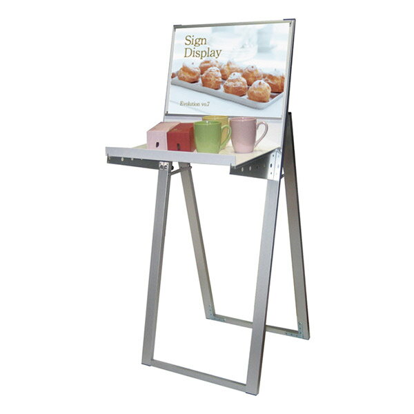 RASK-A3YW ラックスタンド看板　A3横 メニュー サインスタンド 記帳台 展示台 個人宅配送不可 【キャンセル不可】　ホワイト