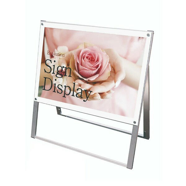 ポスター用スタンド看板 A1横片面 PSSK-A1YKW 個人宅配送不可 ホワイト ポスタースタンド A型看板 店舗看板、ディスプレイ、メニュー、..