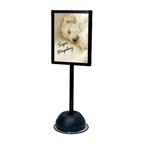 屋外ポールサインスタンド A3片面 ブラック BOPSS-A3K 店舗看板 ポスター使用可 個人宅配送不可 【キャンセル不可】屋外、看板、メニュー、ポール、サイ...