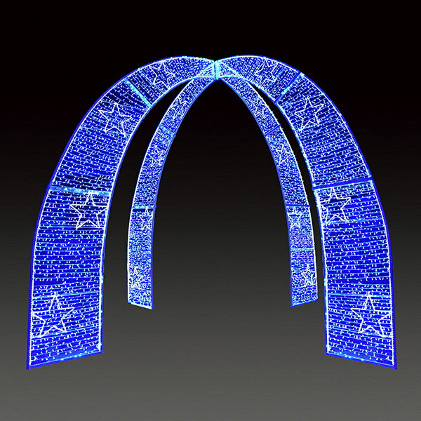 LED デコレーションアーチ ABM-DCARCH 組立式 連結不可 常時点灯 防雨仕様 100V 【要在庫確認】