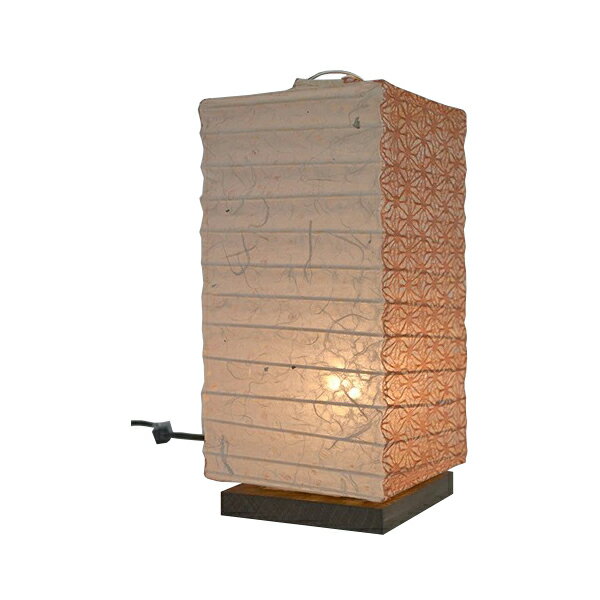 ミニスタンドライト　落水雲龍×麻葉煉瓦 B-27 和風照明　和室　和紙　おしゃれ 【キャンセル不可】