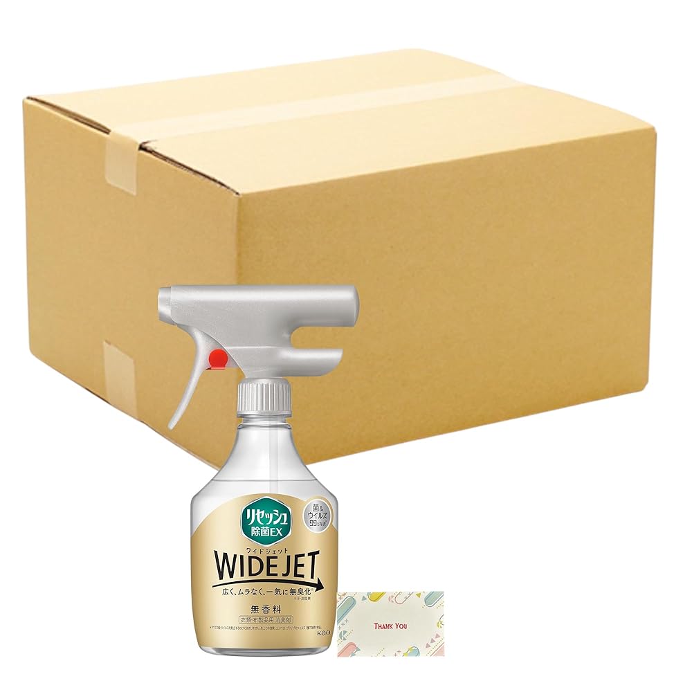 花王 リセッシュ除菌EX ワイドジェット 無香料 本体 410ml + Kunutonnオリジナルロゴ入りe おまけ付