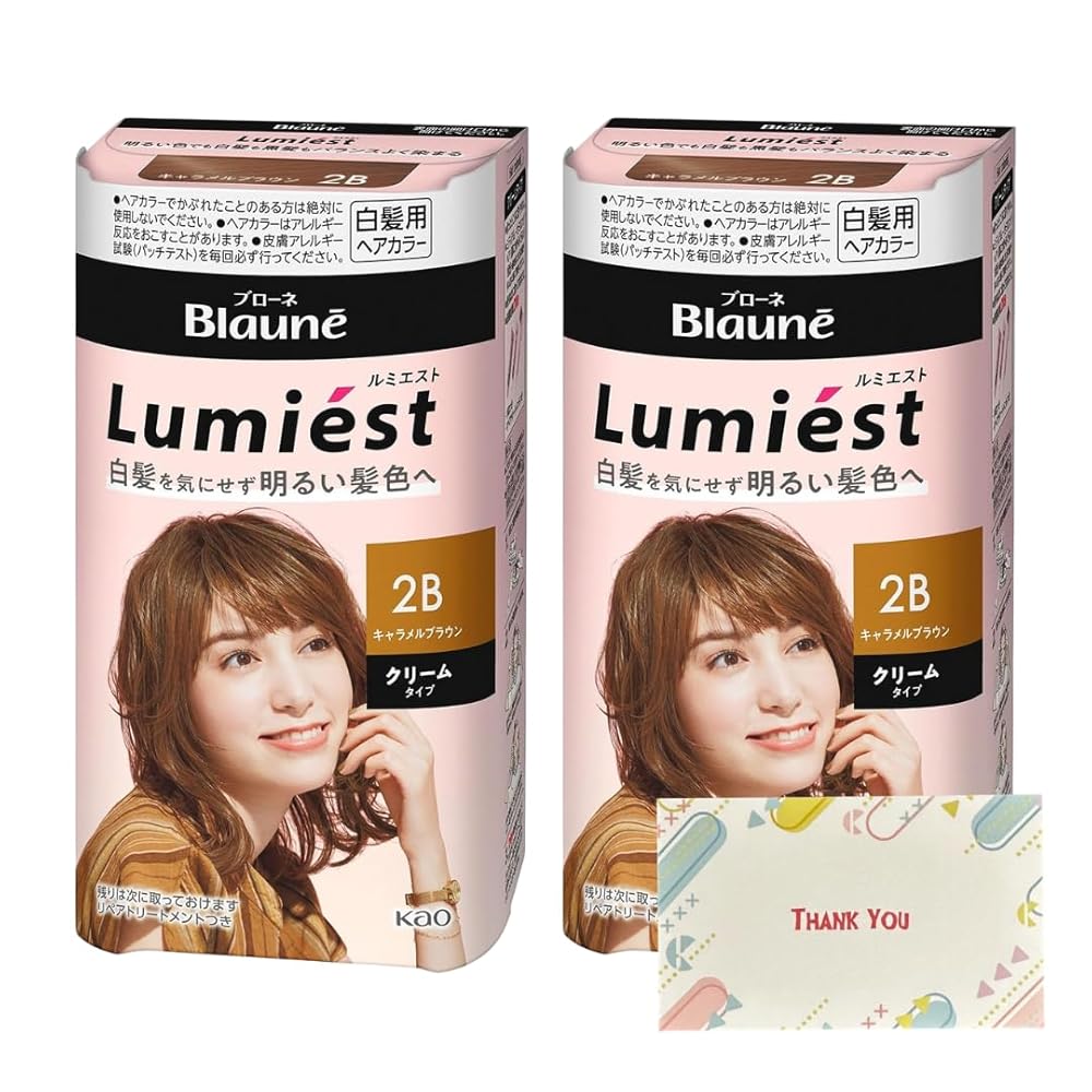 花王 ブローネ ルミエスト ヘアカラー 2B キャラメルブラウン 108g 白髪染め +Kunutonnオリジナルロゴ入りeおまけ付