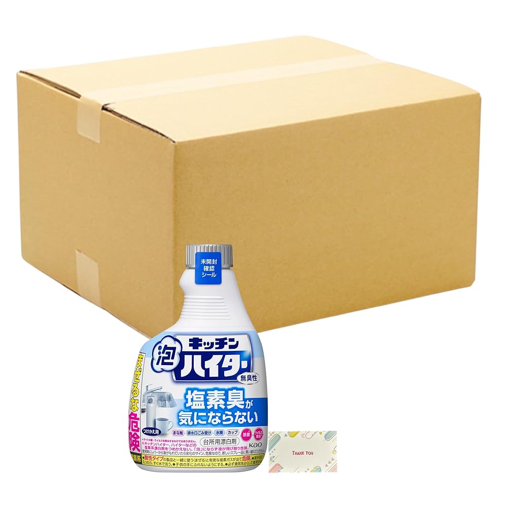 花王 キッチン泡ハイター 無臭性 つけかえ用 400ml + Kunutonnオリジナルロゴ入りe おまけ付