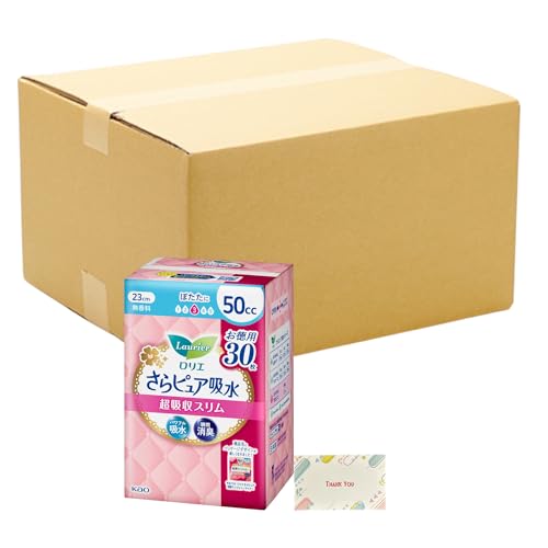 ロリエ さらピュア吸水 超吸収スリム 50cc スーパージャンボ30枚 + Kunutonnオリジナルロゴ入りe おまけ付