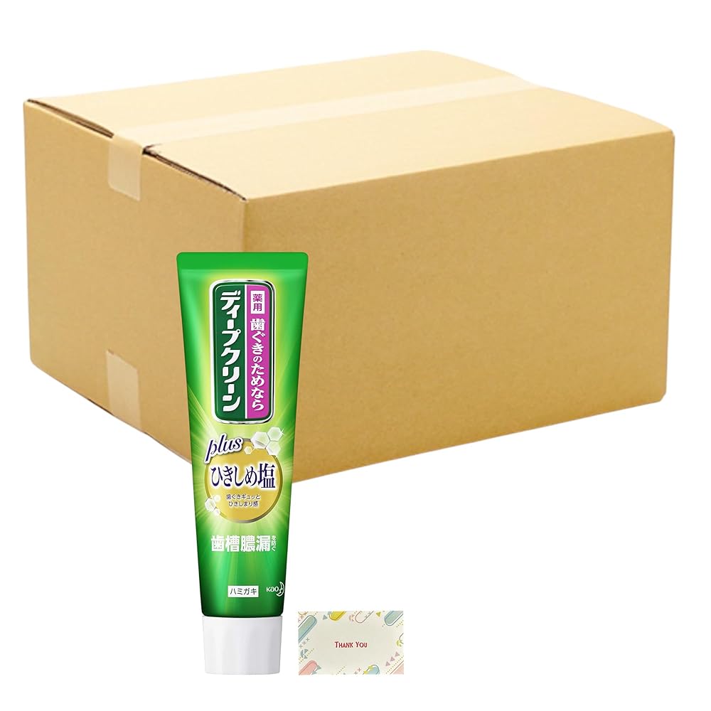 花王 ディープクリーン 薬用ハミガキ ひきしめ塩 100g 48個セット + Kunutonnオリジナルロゴ入りe おまけ付