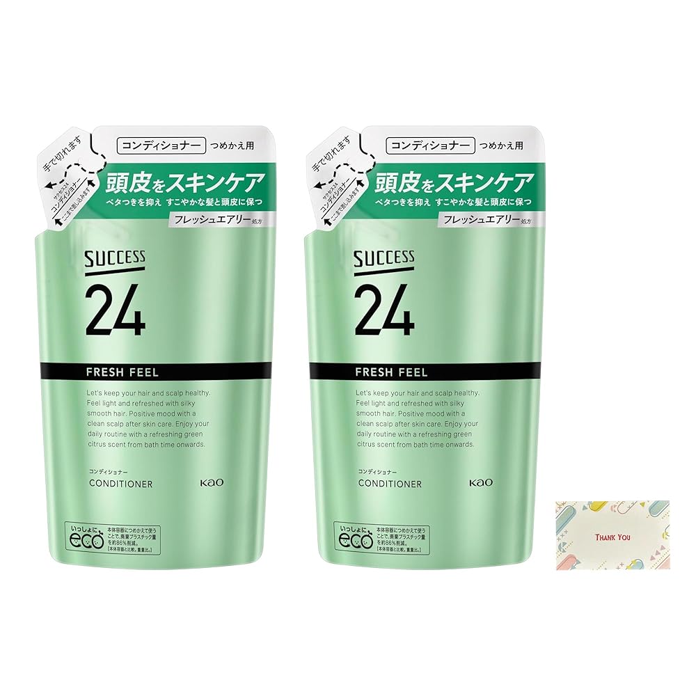 花王 サクセス24 フレッシュフィールコンディショナー つめかえ用 320ml + Kunutonnオリジナルロゴ入りe おまけ付