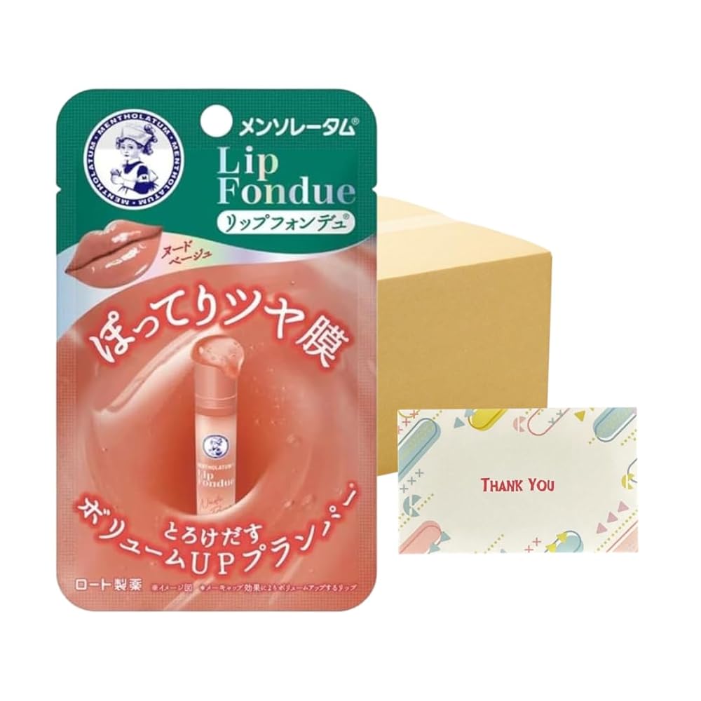 ロート製薬 メンソレータム リップフォンデュ ヌードベージュ 3.2g リップ +Kunutonnオリジナルロゴ入りeおまけ付