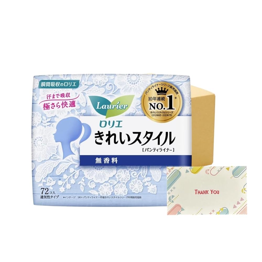 花王 ロリエ きれいスタイル 無香料 72コ入 おりものシート +Kunutonnオリジナルロゴ入りeおまけ付