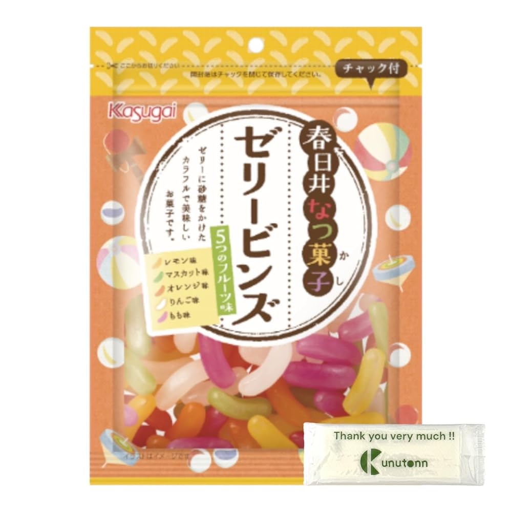 春日井製菓 ゼリービンズ 101g + Kunutonnオリジナルロゴ入りeおまけ付 24袋セット