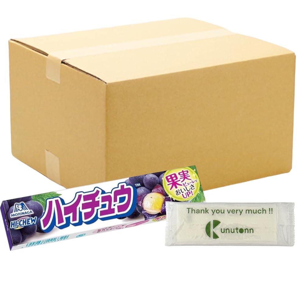 【まとめ買い 個セット】森永製菓 森永ハイチュウ グレープ 12粒 + Kunutonnオリジナルロゴ入りeおまけ付