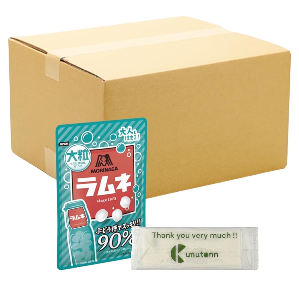 【まとめ買い 20個セット】森永製菓 森永大粒ラムネ 41g + Kunutonnオリジナルロゴ入りeおまけ付