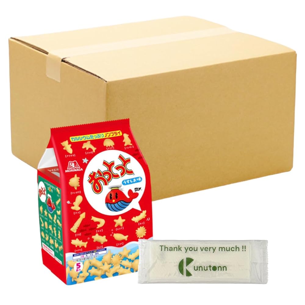 【まとめ買い 30個セット】森永製菓 森永おっとっと うすしお味 5袋 + Kunutonnオリジナルロゴ入りeおまけ付