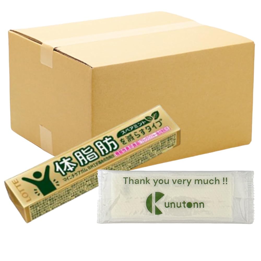 【まとめ買い 60個セット】ロッテ マイニチケアガム 体脂肪を減らすタイプ スペアミント 14粒 + Kunuto..