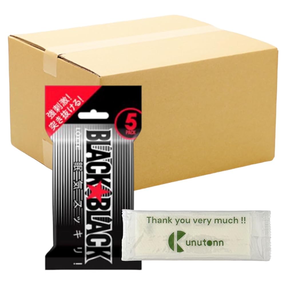 【まとめ買い 30個セット】ロッテ ブラックブラックガム 9枚×5パック + Kunutonnオリジナルロゴ入りeおまけ付