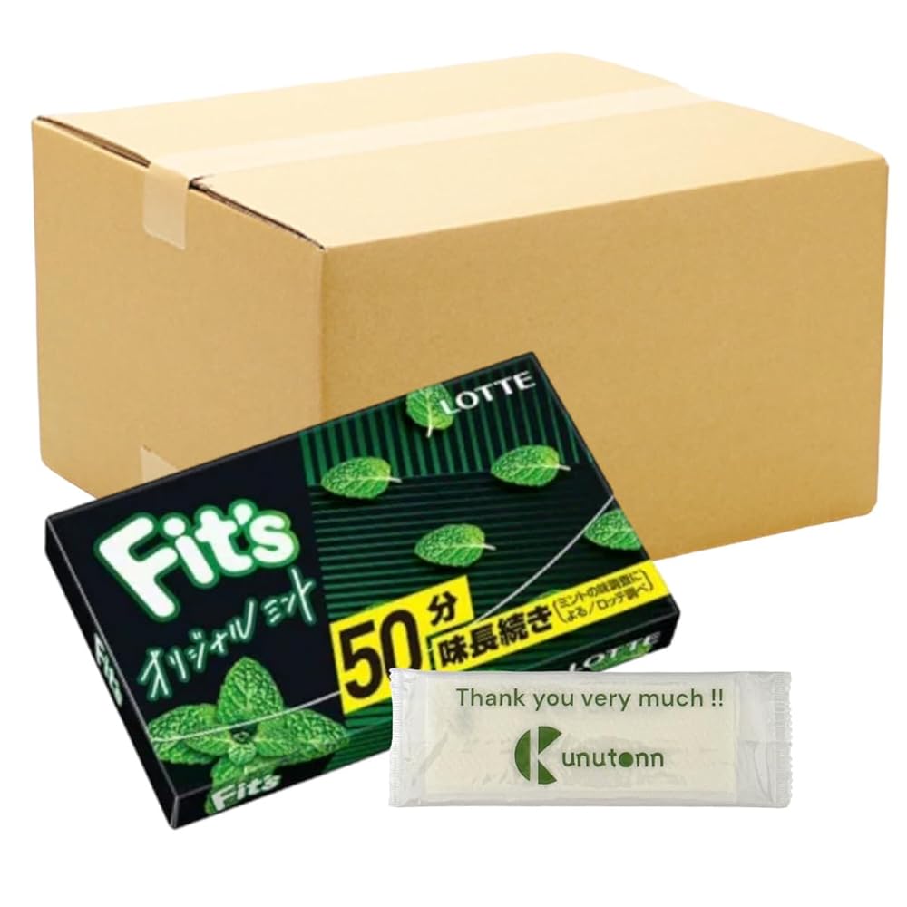 【まとめ買い 10個セット】ロッテ Fit’s フィッツ オリジナルミント12枚 + Kunutonnオリジナルロゴ入りeおまけ付