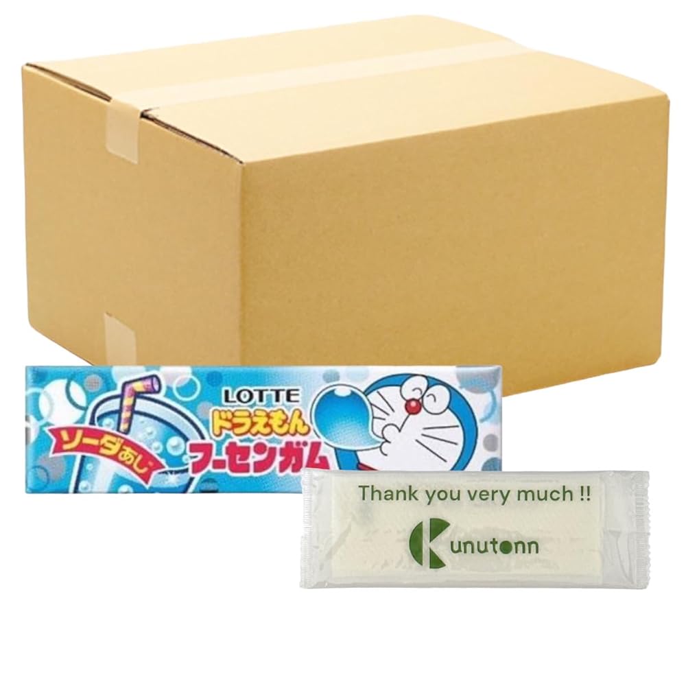 【まとめ買い 20個セット】ロッテ ドラえもんフーセンガム 5枚 + Kunutonnオリジナルロゴ入りeおまけ付