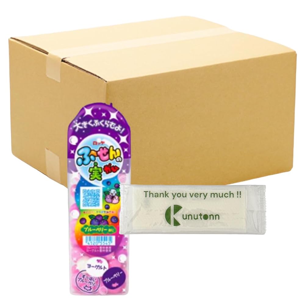 【まとめ買い 10個セット】ロッテ ふーせんの実 ブルーベリー35g + Kunutonnオリジナルロゴ入りeおまけ付