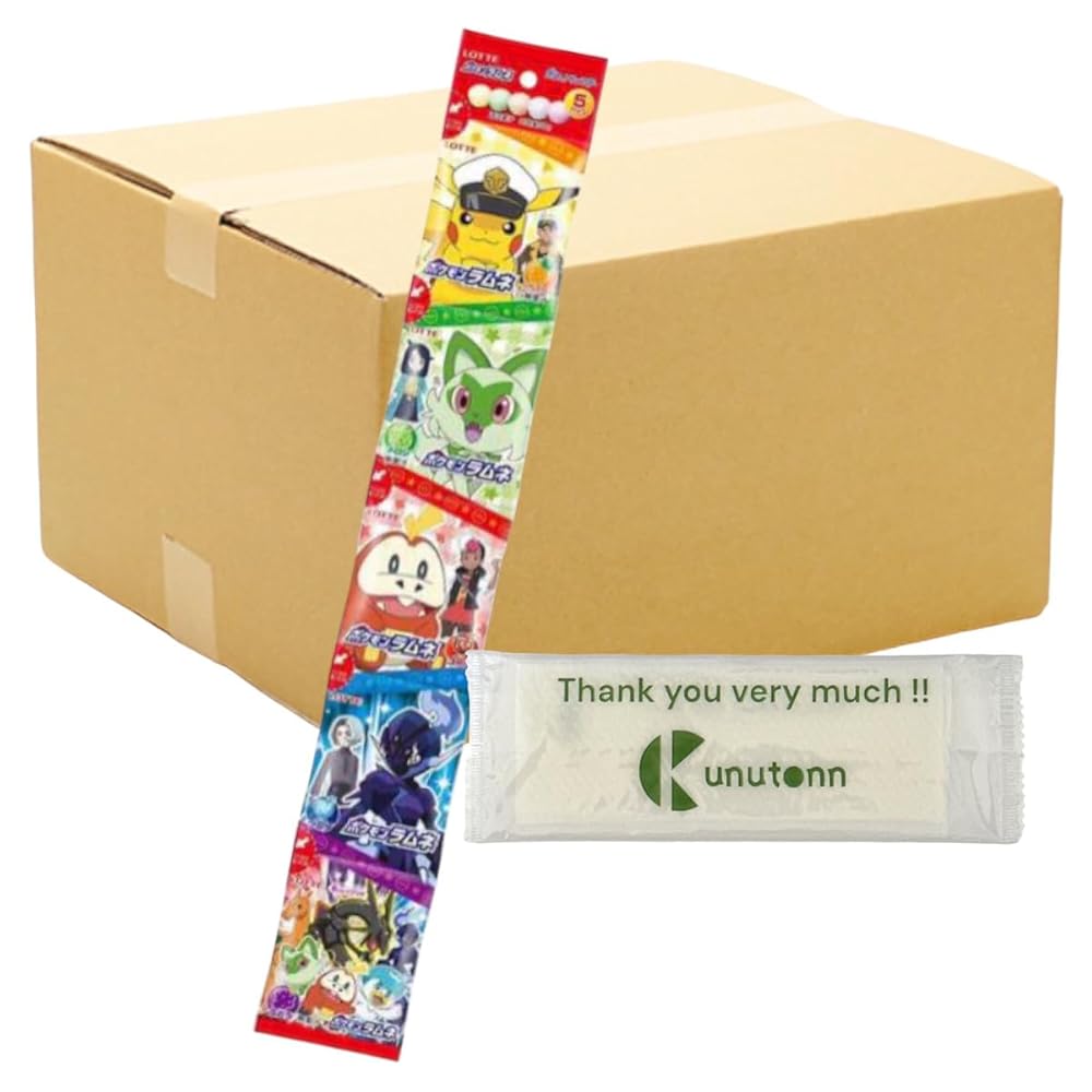 【まとめ買い 36個セット】ロッテ ポケモンラムネ 5パック + Kunutonnオリジナルロゴ入りeおまけ付