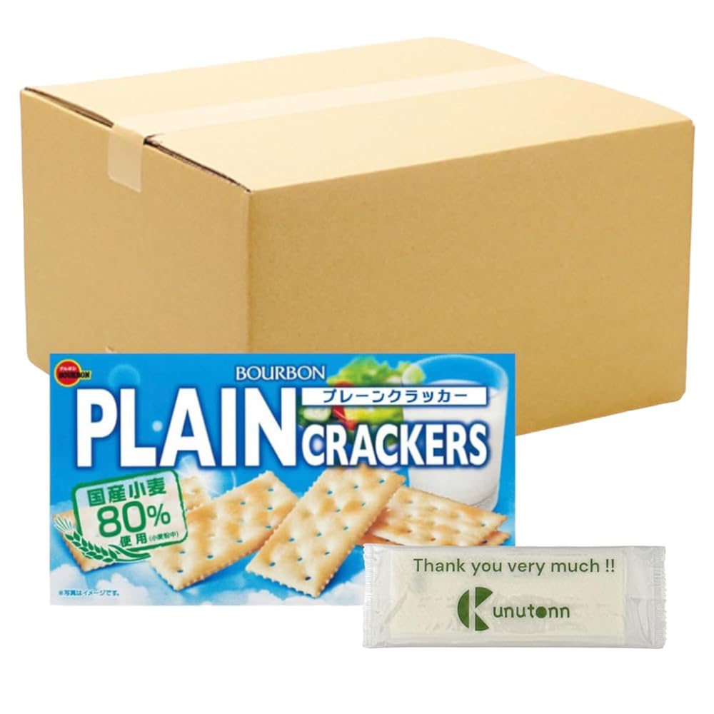 【まとめ買い 10個セット】ブルボン プレーンクラッカーS 30枚 + Kunutonnオリジナルロゴイ入り e おまけ付