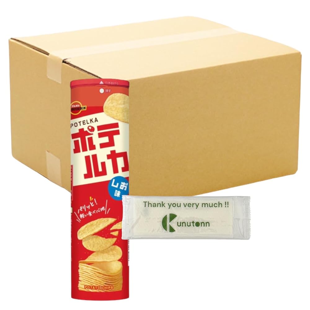 【まとめ買い 30個セット】ブルボン ポテルカ しお味 90g + Kunutonnオリジナルロゴ入りeおまけ付
