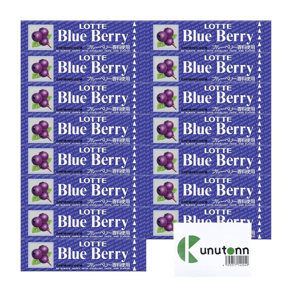 ロッテ 歯につきにくい ブルーベリーガム 9枚 + Kunutonnオリジナルロゴ入りeおまけ付