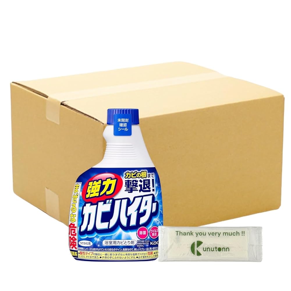 【まとめ買い 個セット】 花王 強力カビハイター バス用洗剤 つけかえ用 400ml + Kunutonnオリジナルロゴ入りeおまけ付