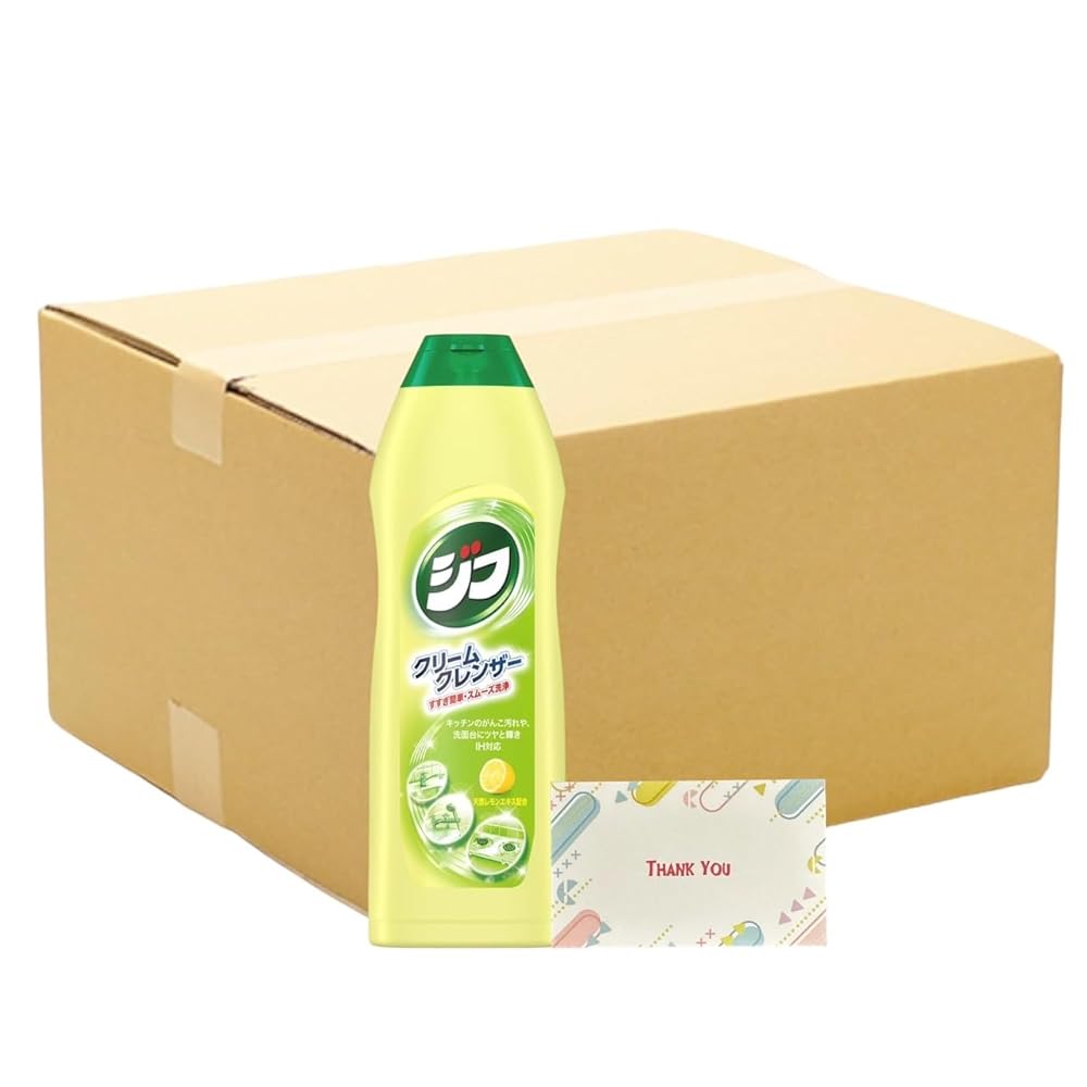 【まとめ買い 個セット】 ユニリーバ クリームクレンザー ジフ レモン 本体 270ml + Kunutonnオリジナ..