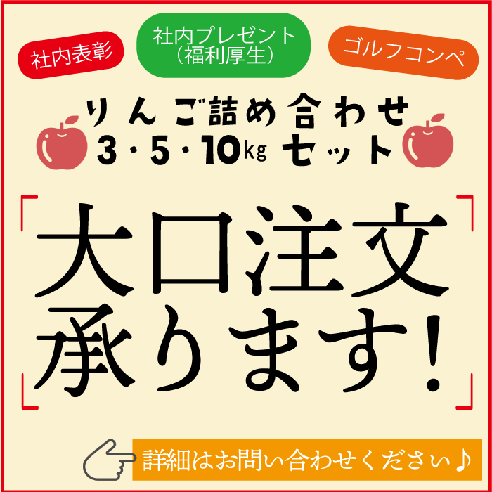 【大口注文】お気軽にご相談ください☆ りんご 大量 大量注文 大口注文 社内ギフト 社員プレゼント 社内表彰 周年記念 記念品 ギフト イベント 景品 ゴルフコンペ 表彰 詰め合わせ セット ギフト 福利厚生 従業員満足度 景品 リンゴ 林檎 王林 サンふじ シナノ