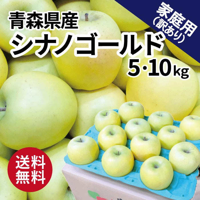 青森 りんご シナノゴールド 5kg 10kg 5キロ箱 10キロ箱 訳あり 青森県産 りんご 送料無料 リンゴ 林檎 シナゴー シ…