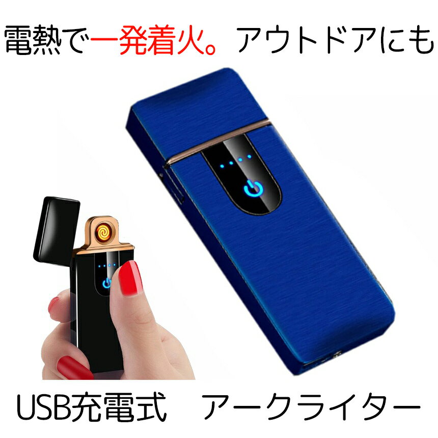  スモーカーフェイス ブルー 電熱 電子 ターボライター USB充電式 煙草 タバコ 喫煙 グッズ SUMORKFC-BL