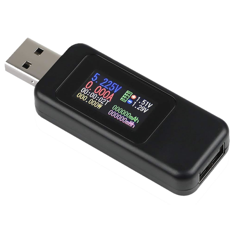 【さすだけ簡単】 USBチェッカー 電圧 電流テスター USB 電流 電圧 チェッカー 5.1A 30V 電圧計メーター テスター デジタル USB マルチ..