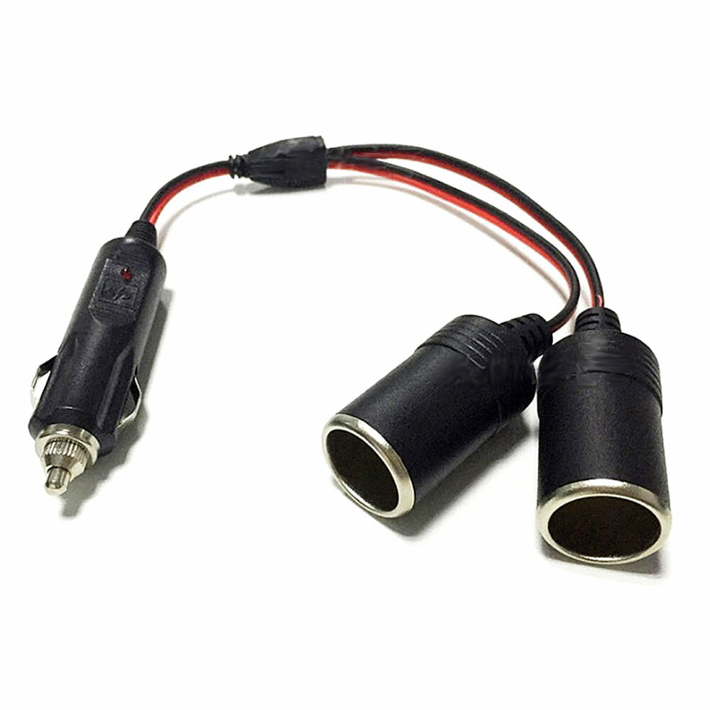 【送料無料】 シガーソケット 2連 2口 増設 シガープラグ 延長コード 12V 24V対応 10A ヒューズ電源 シガーアダプター用延長コード 充電器 車載 急速充電 電圧 分配 スマートフォン スマホ カーチャージャー 電源 ENCHOKE その1