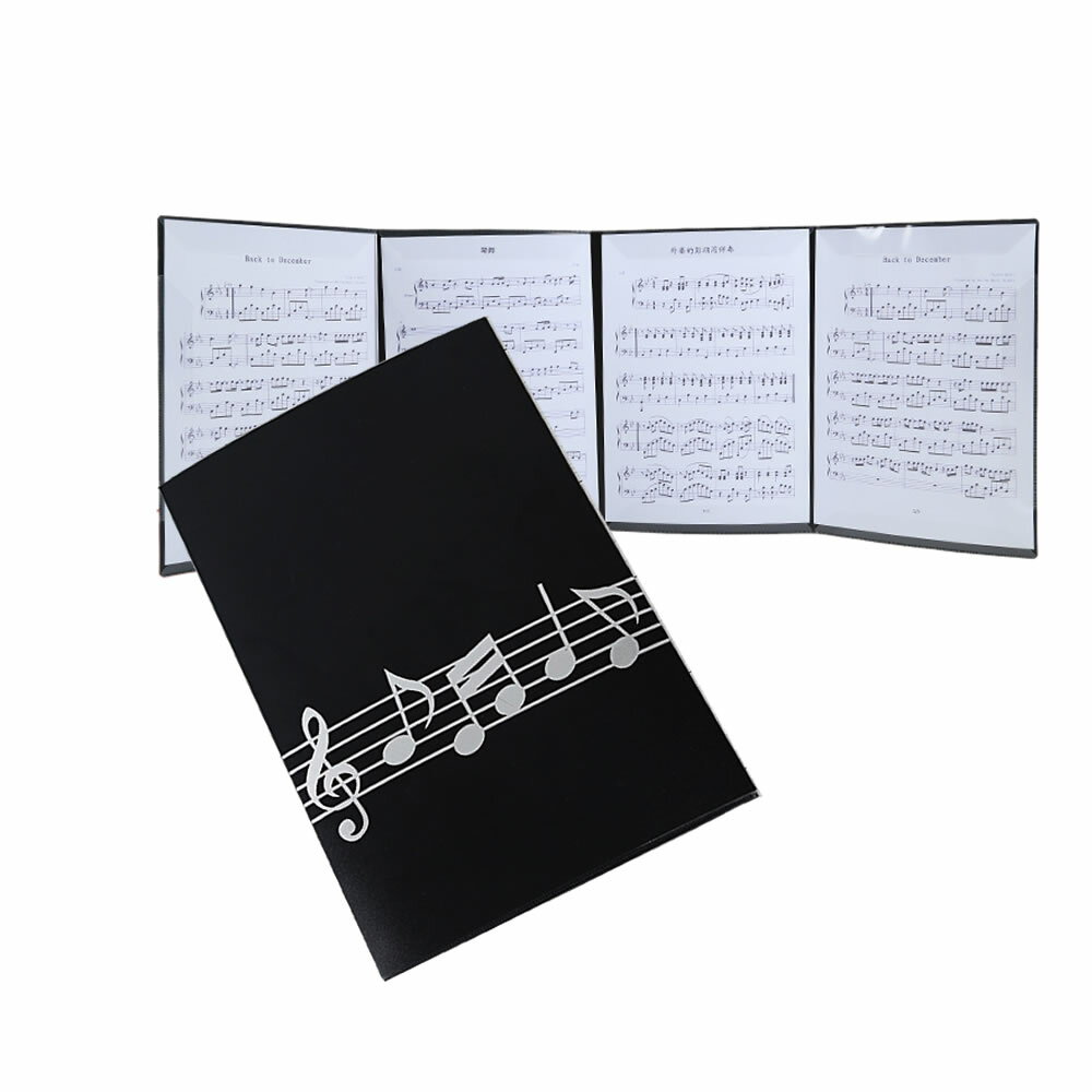 4面 楽譜ファイル 書き込み 譜面 ファイル 最大6枚 収納 発表会 演奏会 ホルダー ピアノ ギター バイオリン HUMENFA6のサムネイル