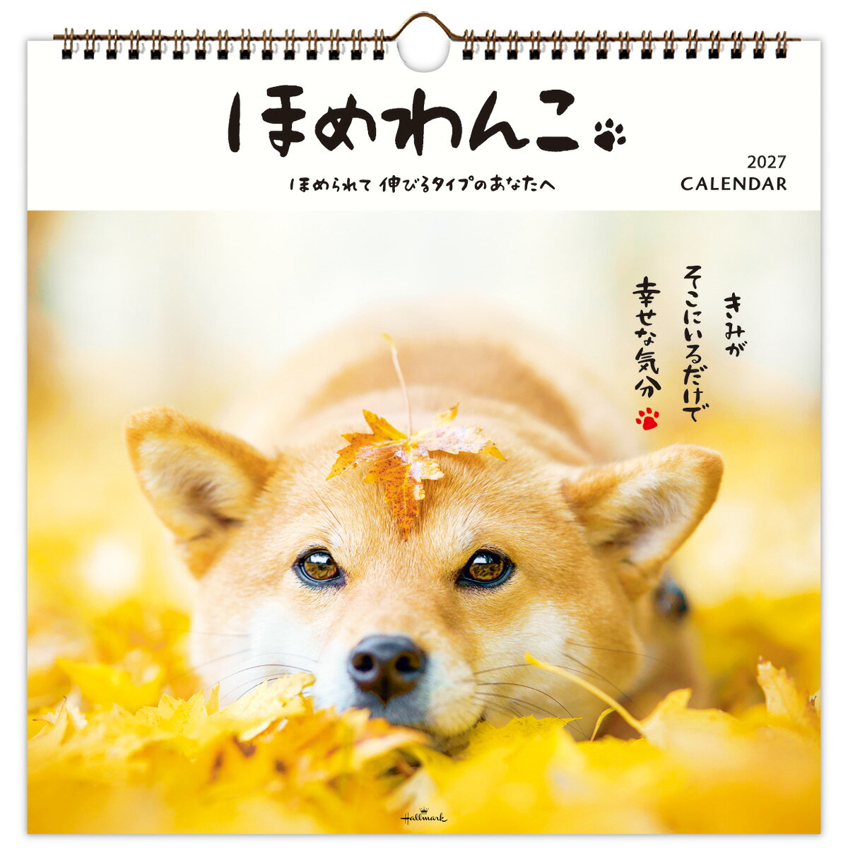 ほめわんこ壁掛けリングカレンダー大...
