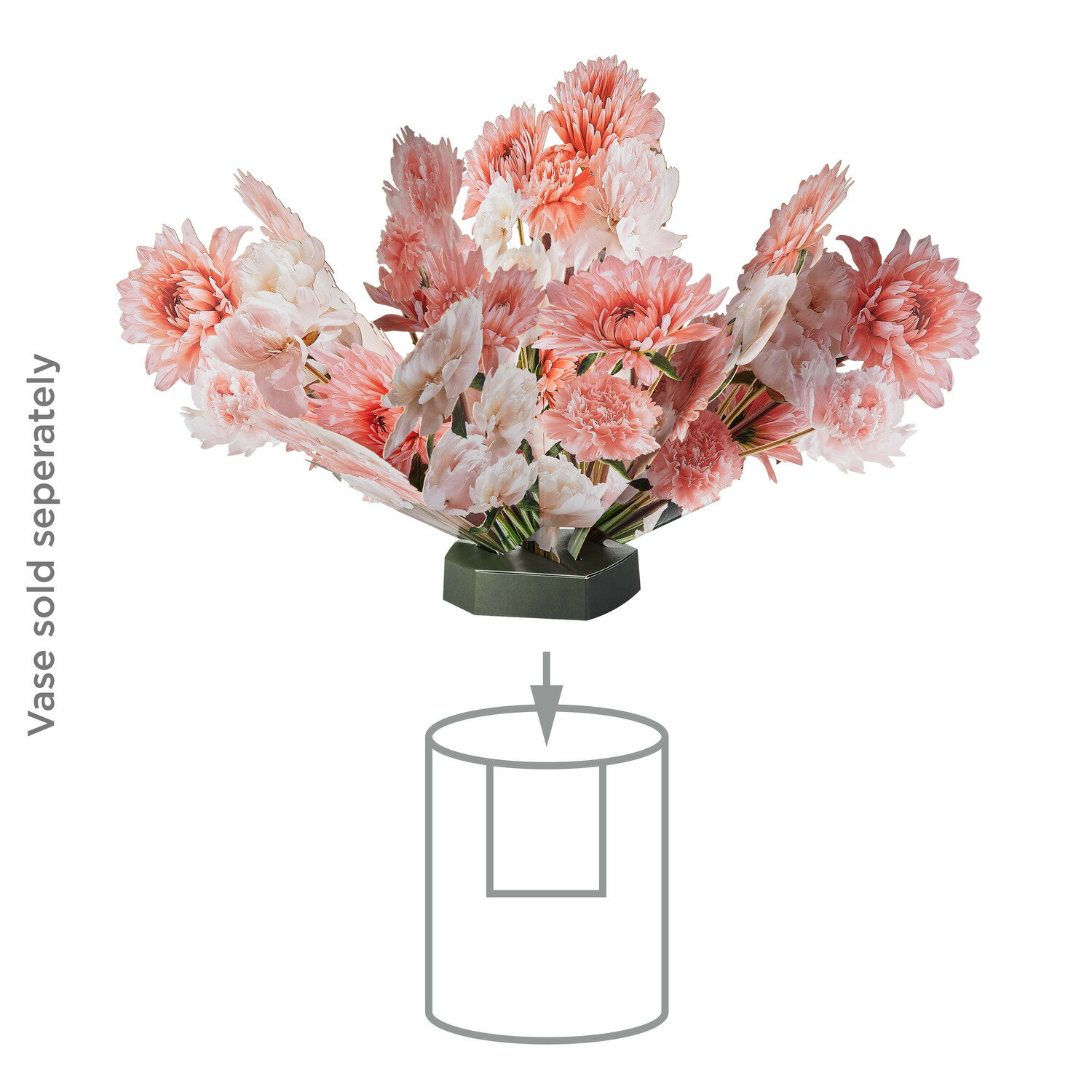 ビルド・ア・ブーケ カーネーション｜ベースとお花を選んで飾れる立体グリーティングカード