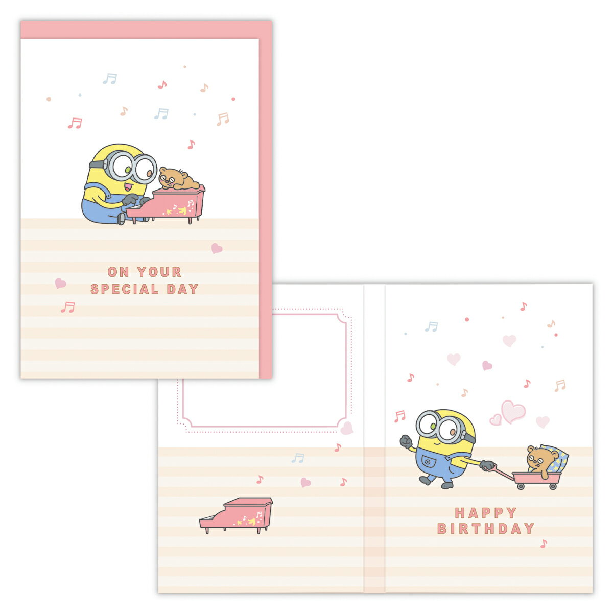 ミニオンズ ボブ＆ティム 誕生お祝いカード バースデーカード ボブがしゃべる♪ バースデーソング入り