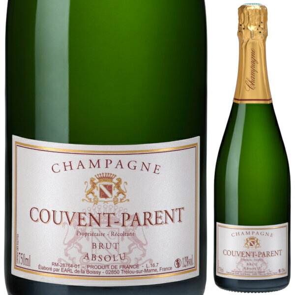 クーヴァン パラン ブリュット アブソリュー ドサージュゼロ 750ml 白 極辛口 泡 COUVENT PARENT BRUT ABSOLU Champagne Brut Nature RM シャンパン スパークリングワイン ヴァル ド ラ マルヌ フランス【送料無料※一部地域は除く】