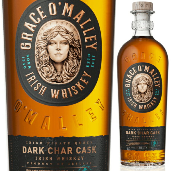 グレース オマリー ダークチャー カスク 700ml 43% プレミアム アイリッシュ ウイスキー アイルランド共和国 grace o'malley DARK CHAR CASK irish whiskey【送料無料※一部地域は除く】