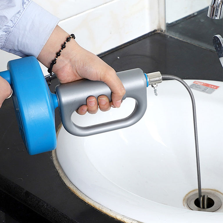 ワイヤーパイプクリーナー - パイプブラシ ワイヤー 4.5m 回転式 パイプ疏通ツール 排水溝 つまり トイ..